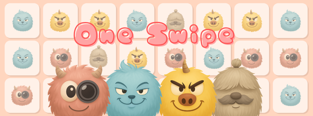 One Swipe game board and Hairball Friends