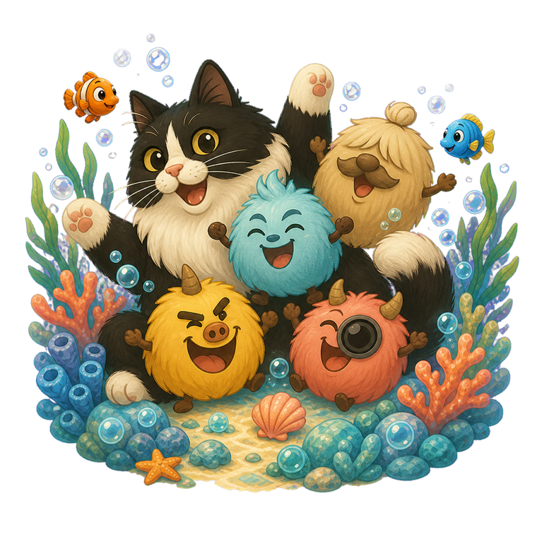 The friends under the sea in Bubble Sea